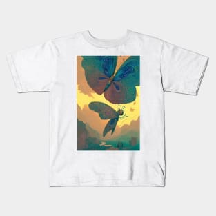 Tranquil Butterfly Flight Kids T-Shirt